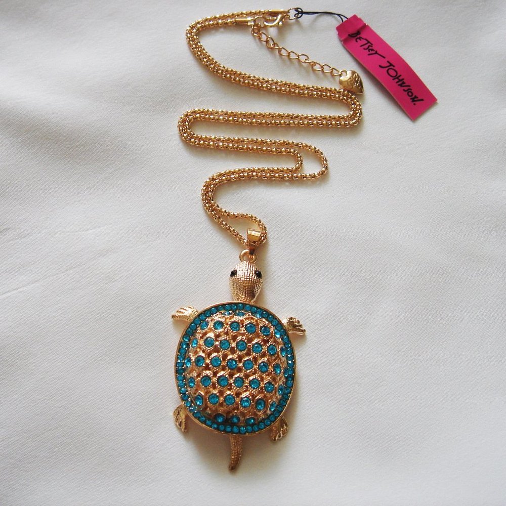 TURTLE TORTOISE ARTICULATED PENDANT NECKLACE